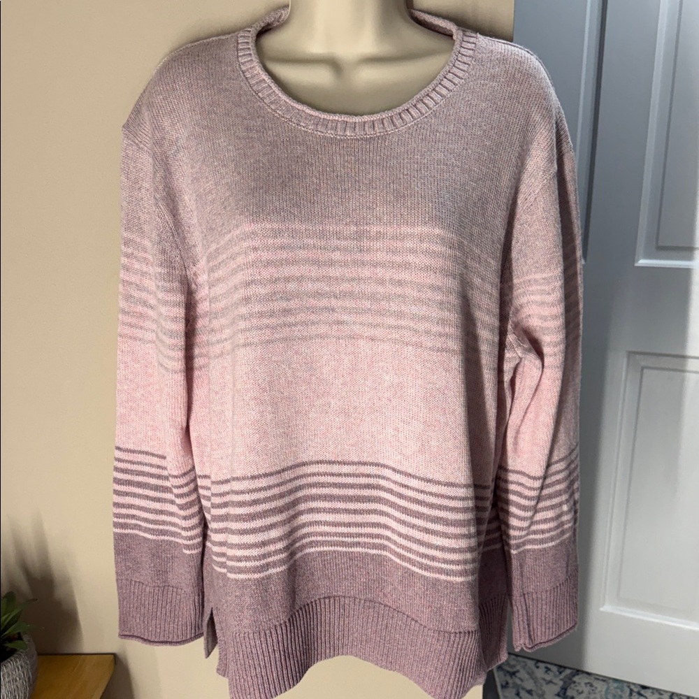 Ella Moss ombré striped sweater